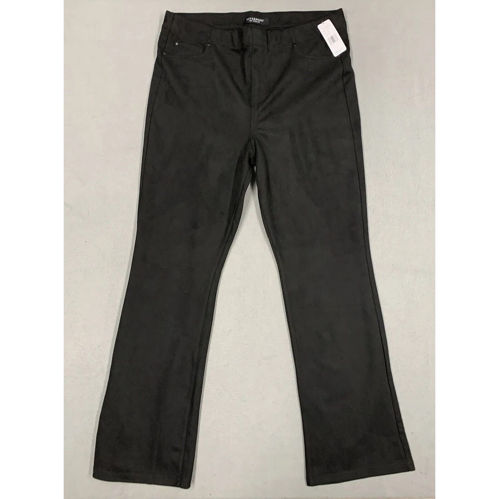 Liverpool Jeans Women's Jeans Size 16/33 Black Chole‎ Kick Flare Stretch Pants